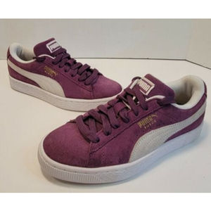 Puma Suede Classic Burgundy Maroon Sneakers Athletic Shoes Kids Size 4